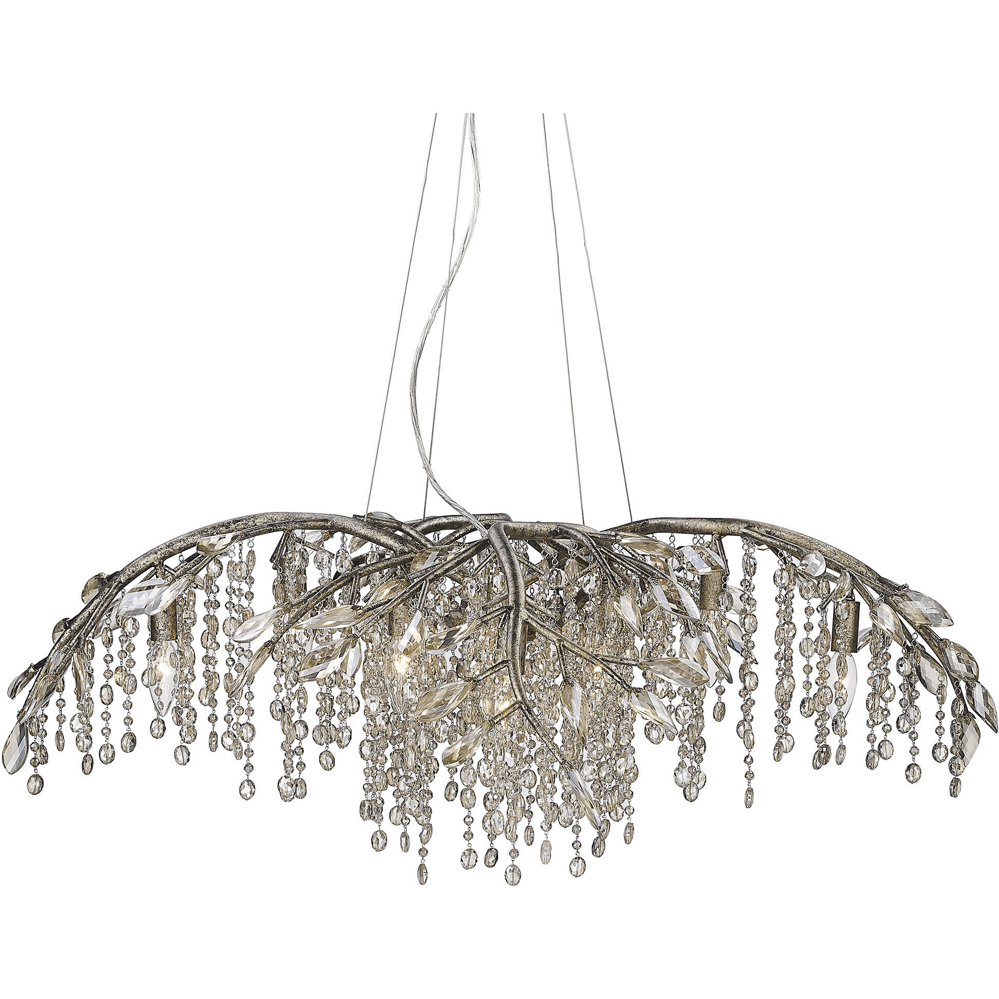 Autumn Twilight 40 inch 60.00 watt Mystic Gold Chandelier Ceiling Light, Large