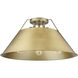 Orwell 3 Light 18.75 inch Aged Brass Flush Mount Ceiling Light in Brushed Champagne Bronze