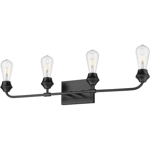 Ormond 4 Light 32 inch Matte Black Bath Vanity Wall Light