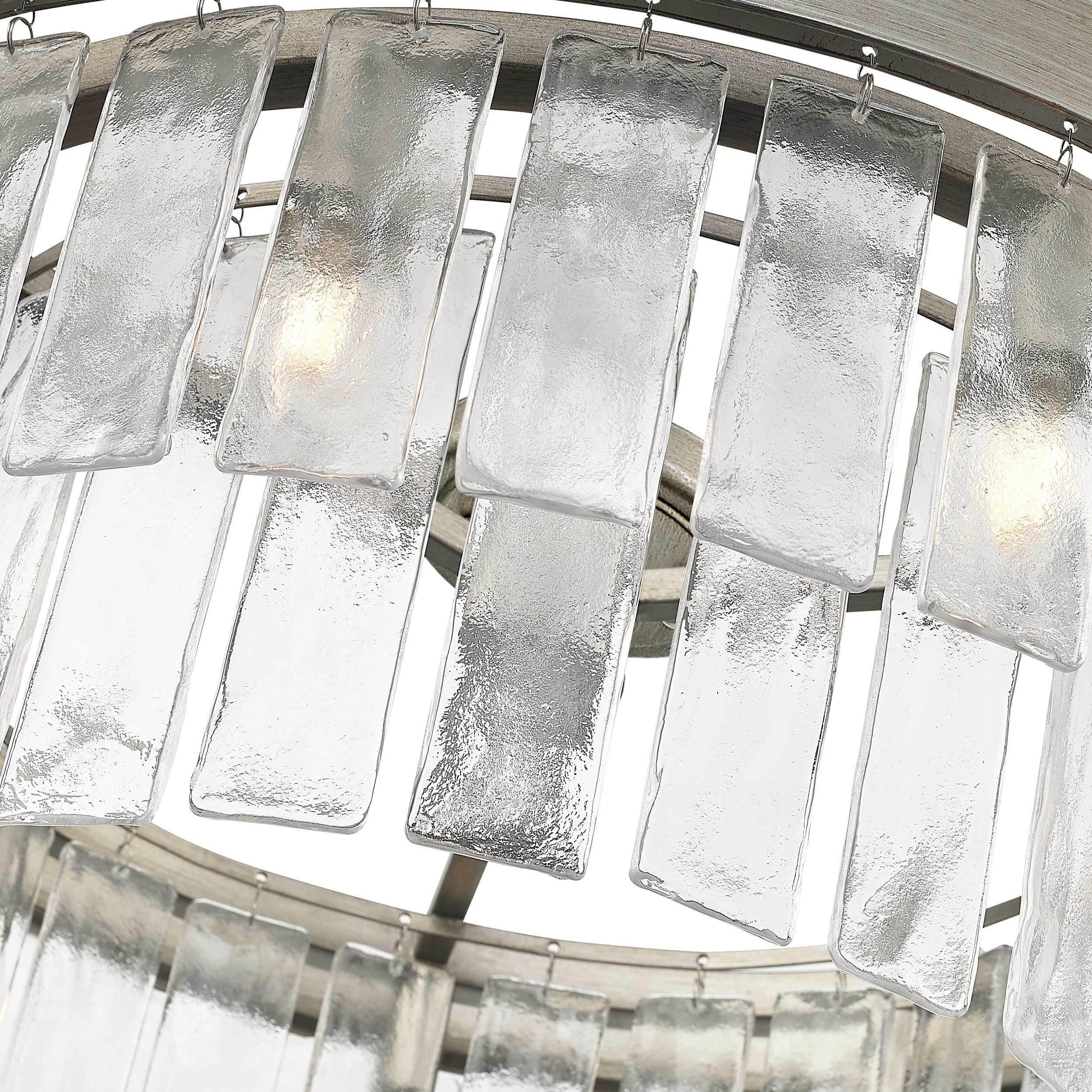 Ciara 6 Light 42 inch Peruvian Silver Flush Mount Ceiling Light