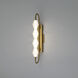 Geode 4 Light 27 inch Satin Brushed Gold Outdoor Wall Light