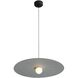 Faroe Pendant Ceiling Light in Flecked Black/Grey