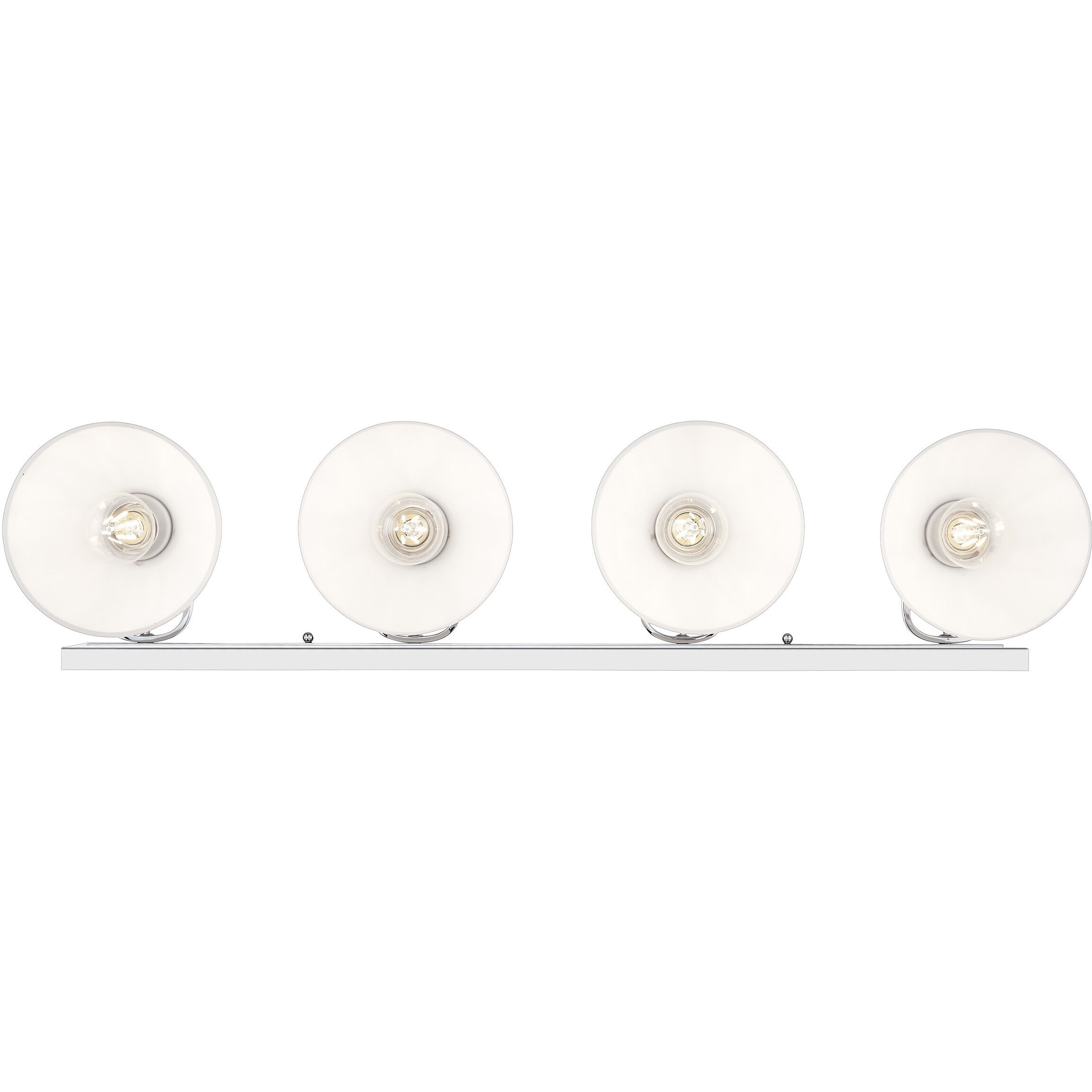 Yep Hines Vanity Wall Light in Chrome, Opal Glass