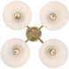 Dorinda 4 Light 18 inch Brushed Champagne Brass Pendant Ceiling Light