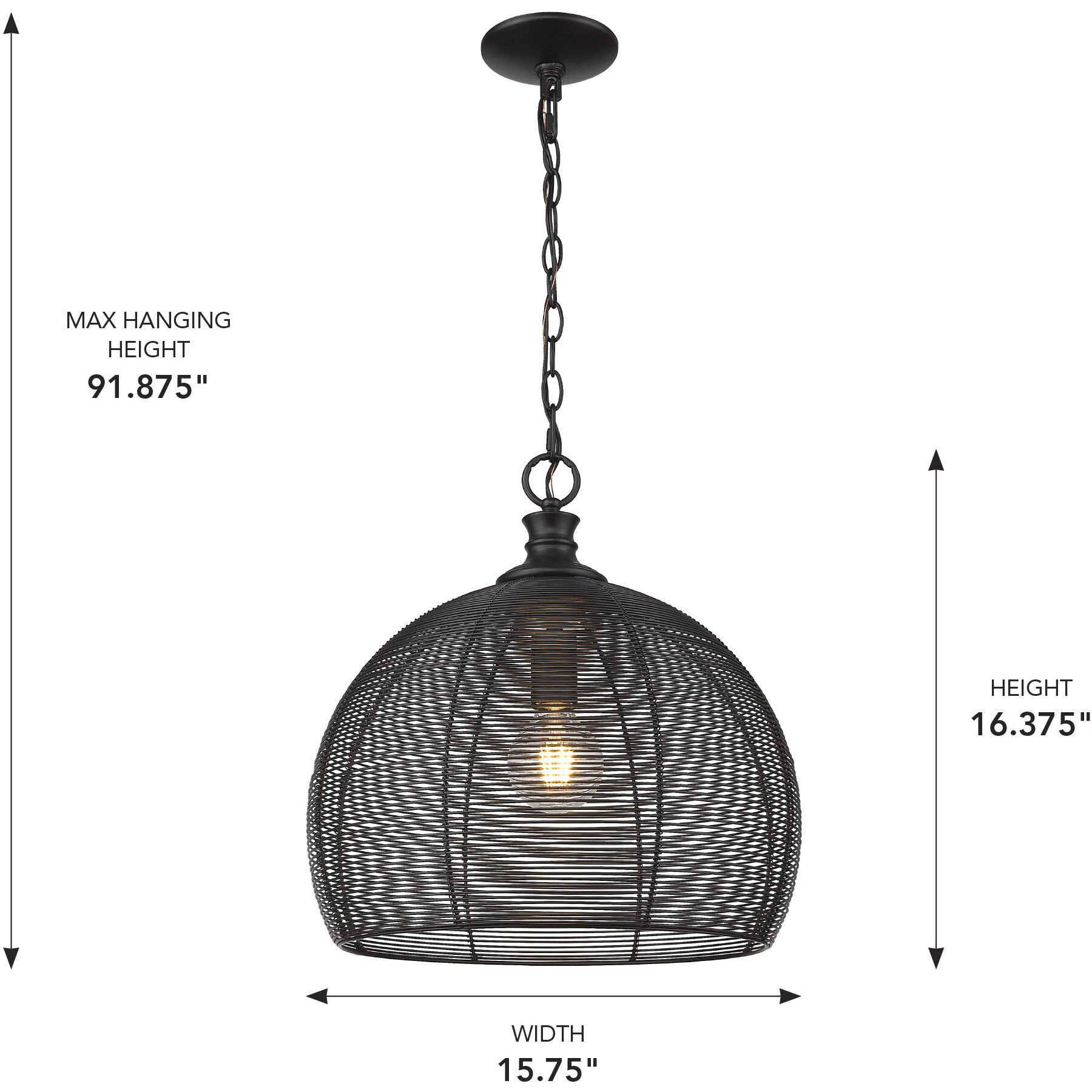 Calypso Pendant Ceiling Light, Medium