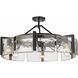 Aenon 6 Light 27.75 inch Matte Black Semi-Flush Mount Ceiling Light