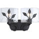 Calla 2 Light 14.75 inch Natural Black Vanity Light Wall Light