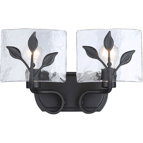 Calla 2 Light 14.75 inch Natural Black Vanity Light Wall Light
