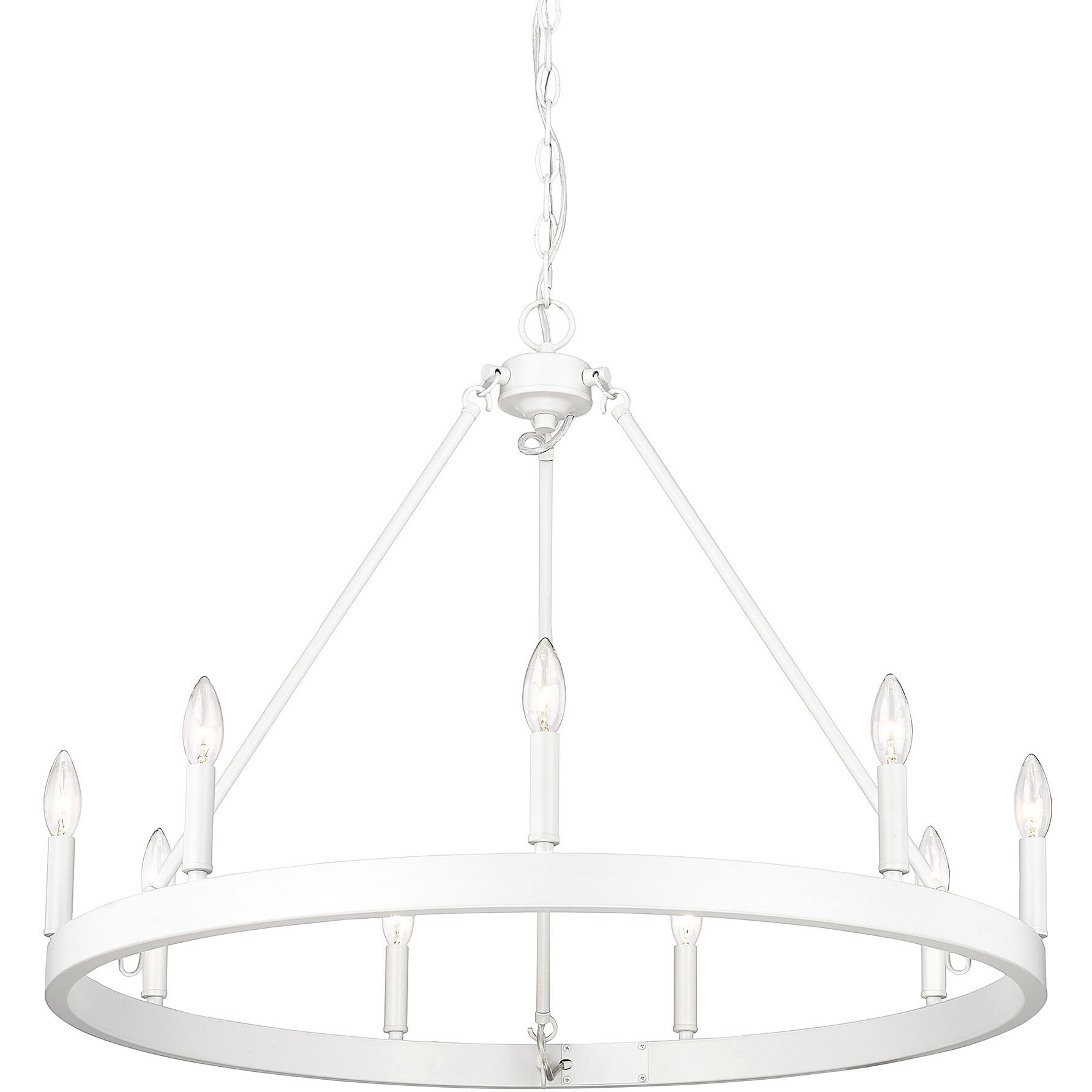 Alastair 9 Light 32 inch Matte White Chandelier Ceiling Light