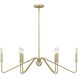 Yep Kennedy Island Light Ceiling Light in No Shade, Brushed Champagne Brass