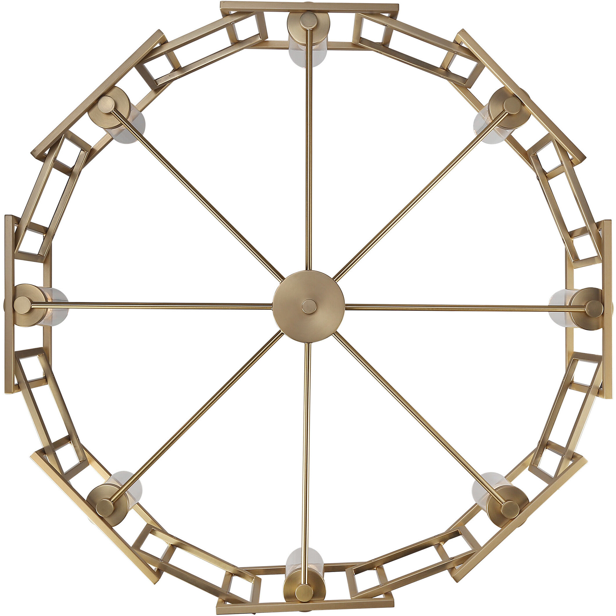 Marco 8 Light 35.38 inch Brushed Champagne Brass Chandelier Ceiling Light