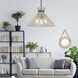 Avon 3 Light 20 inch Matte Black Pendant Ceiling Light