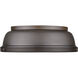 Yep Duncan 2 Light 14 inch Rubbed Bronze Flush Mount Ceiling Light, Damp
