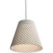 Clarus Pendant Ceiling Light in White Sandstone Cement