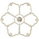 Smithsonian Saxon 6 Light 27.38 inch French White Chandelier Ceiling Light