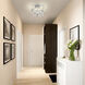 Wesson 3 Light 14 inch Chrome Semi-flush Ceiling Light