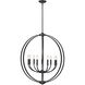 Colson 9 Light 31.25 inch Matte Black Chandelier Ceiling Light in No Shade, Large