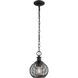 Calypso 1 Light 7.63 inch Matte Black Mini Pendant Ceiling Light