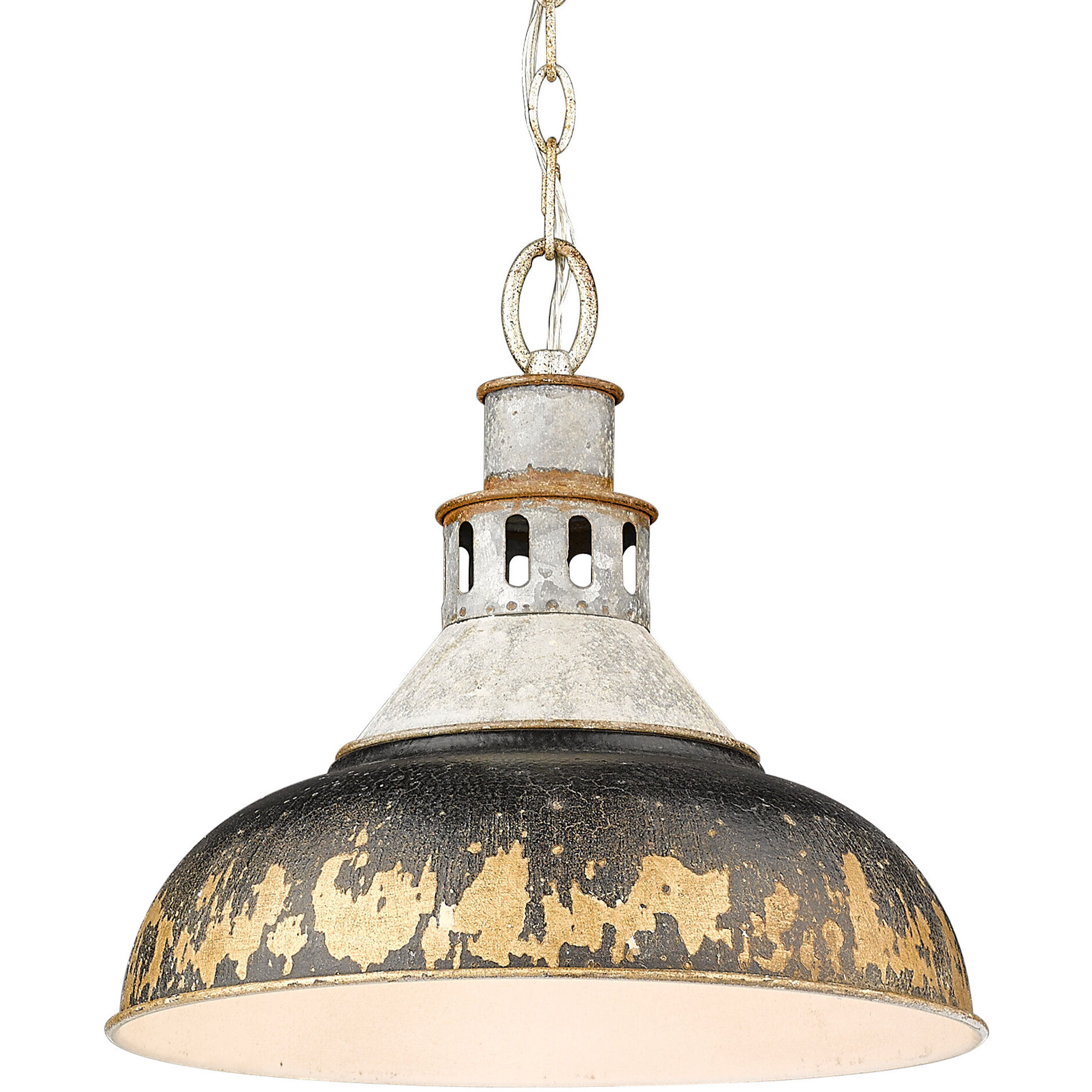 Kinsley Pendant Ceiling Light in Antique Rust, Large