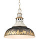 Kinsley Pendant Ceiling Light in Antique Rust, Large