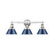 Orwell 3 Light 27 inch Chrome Bath Vanity Wall Light in Navy