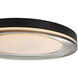 Ondulada LED 19.75 inch Sand Black Flush Mount Ceiling Light in Smoky Acrylic