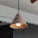 Conique Pendant Ceiling Light in Dark Walnut