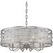 Joia 33.5 inch 60.00 watt Peruvian Silver Chandelier Ceiling Light, Large