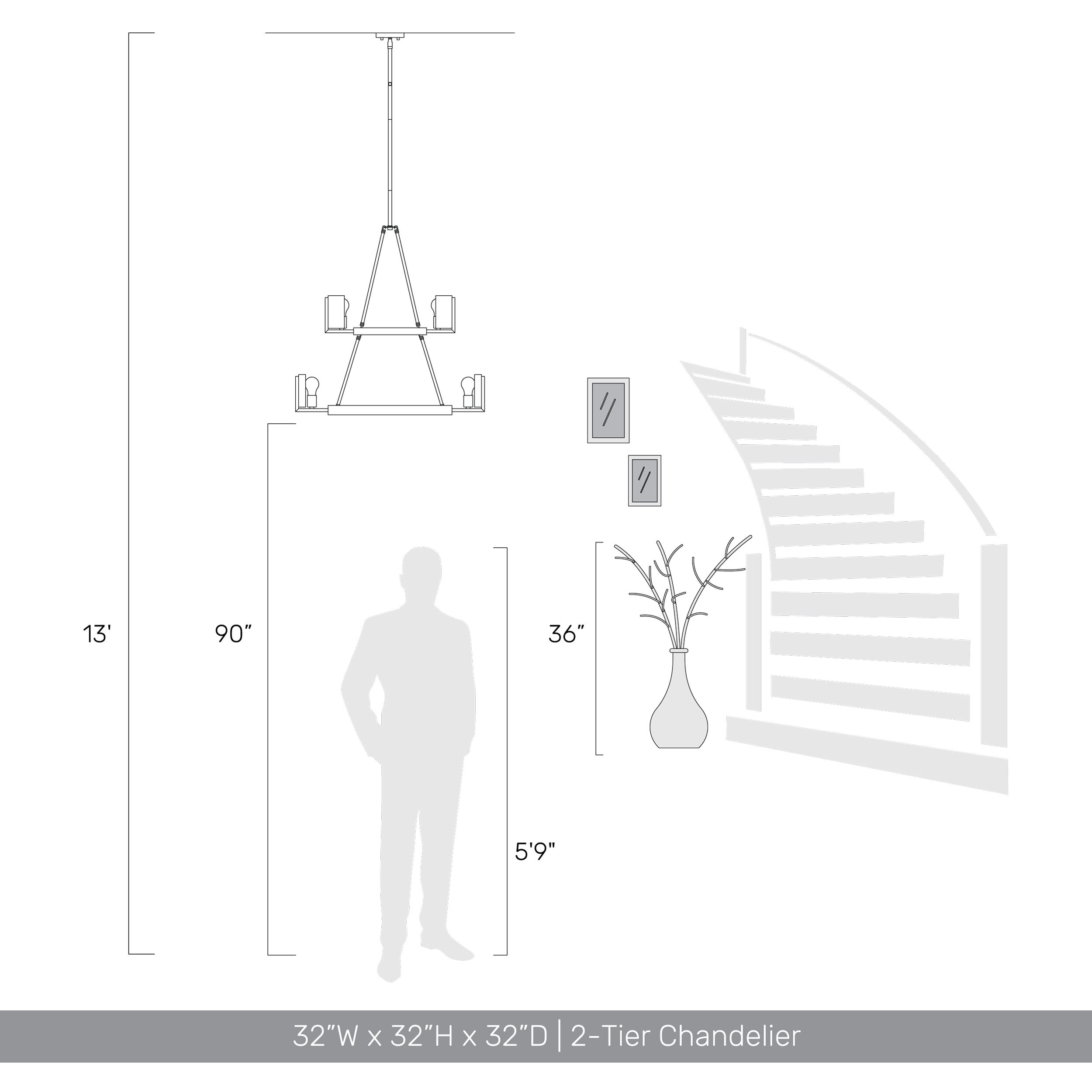 Aenon 12 Light 32 inch Matte Black Chandelier Ceiling Light