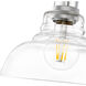 Yep Carver Island Light Ceiling Light in Chrome, Clear Glass