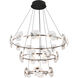 Ziva Celestia 49 inch 4.00 watt Chrome Chandelier Ceiling Light, 3 Tier