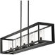 Smyth Island Light Ceiling Light in Matte Black, Clear Glass