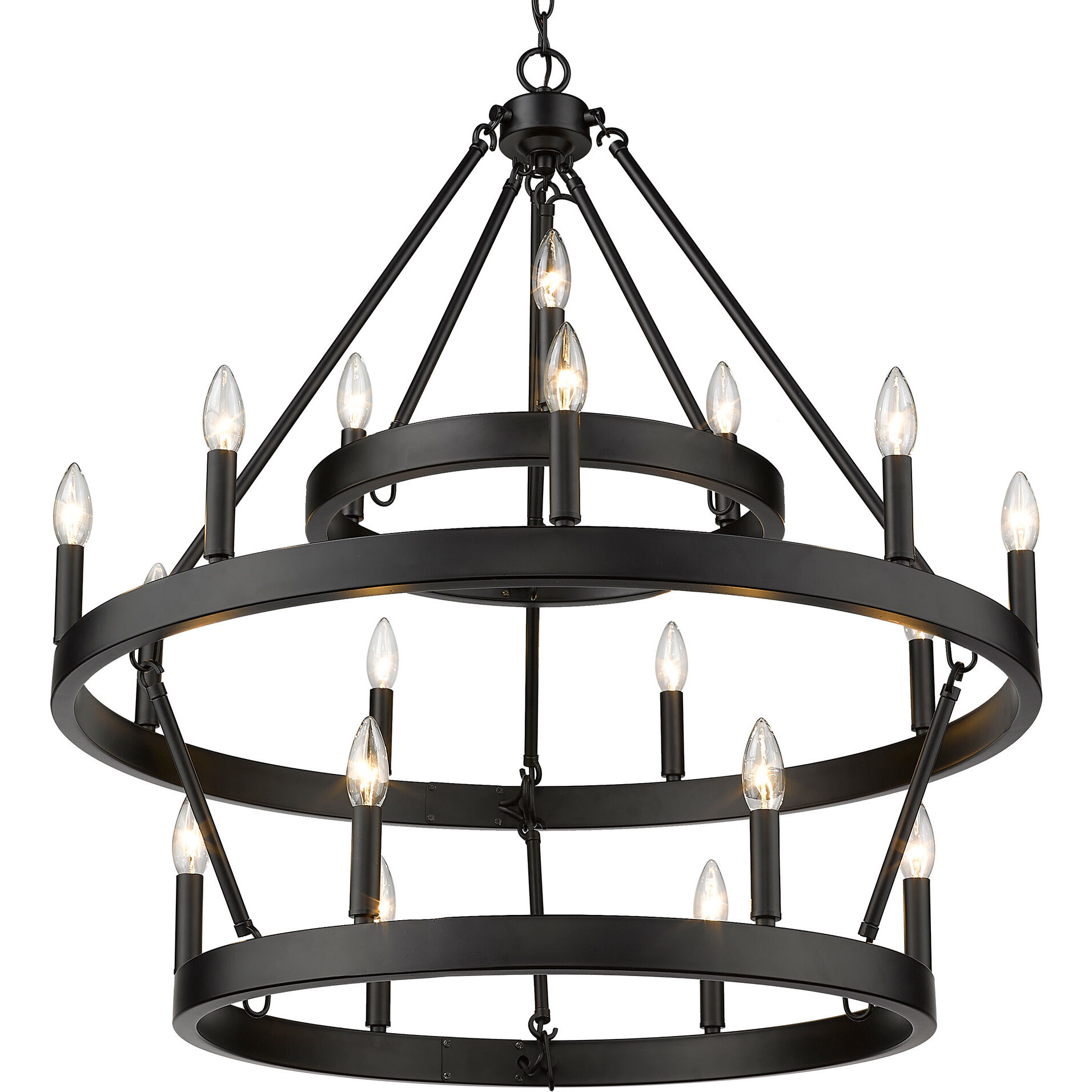 Alastair 32 inch 60.00 watt Matte Black Chandelier Ceiling Light