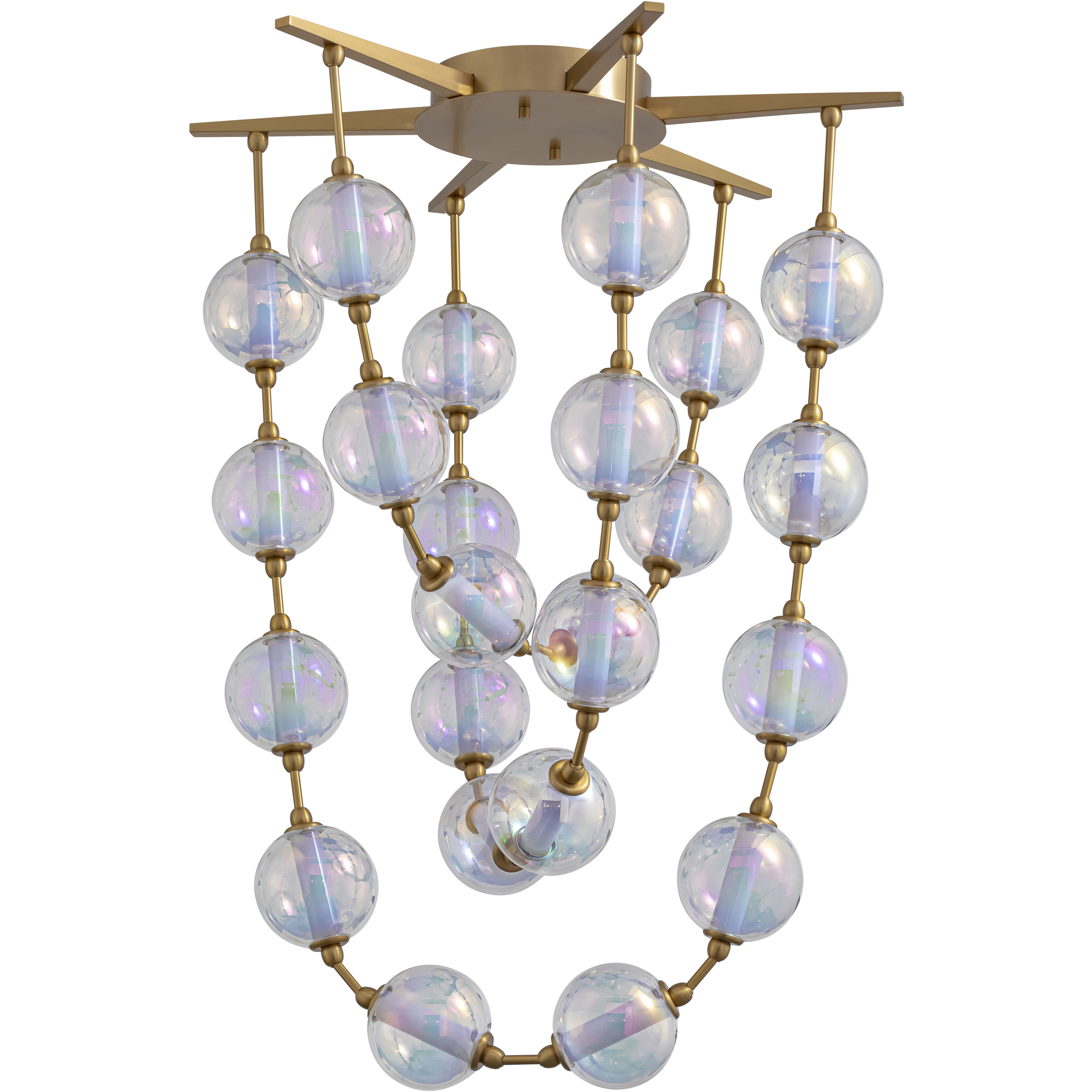 Pearla Pendant Ceiling Light in Brushed Champagne Brass