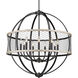 Roost 9 Light 32.63 inch Matte Black Chandelier Ceiling Light, Large