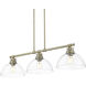 Yep Duncan Island Light Ceiling Light in Aged Brass, Clear Glass