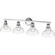 Carver 4 Light 36 inch Chrome Bath Vanity Light Wall Light