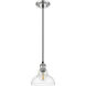 Yep Carver 1 Light 7.5 inch Chrome Pendant Ceiling Light in Clear Glass