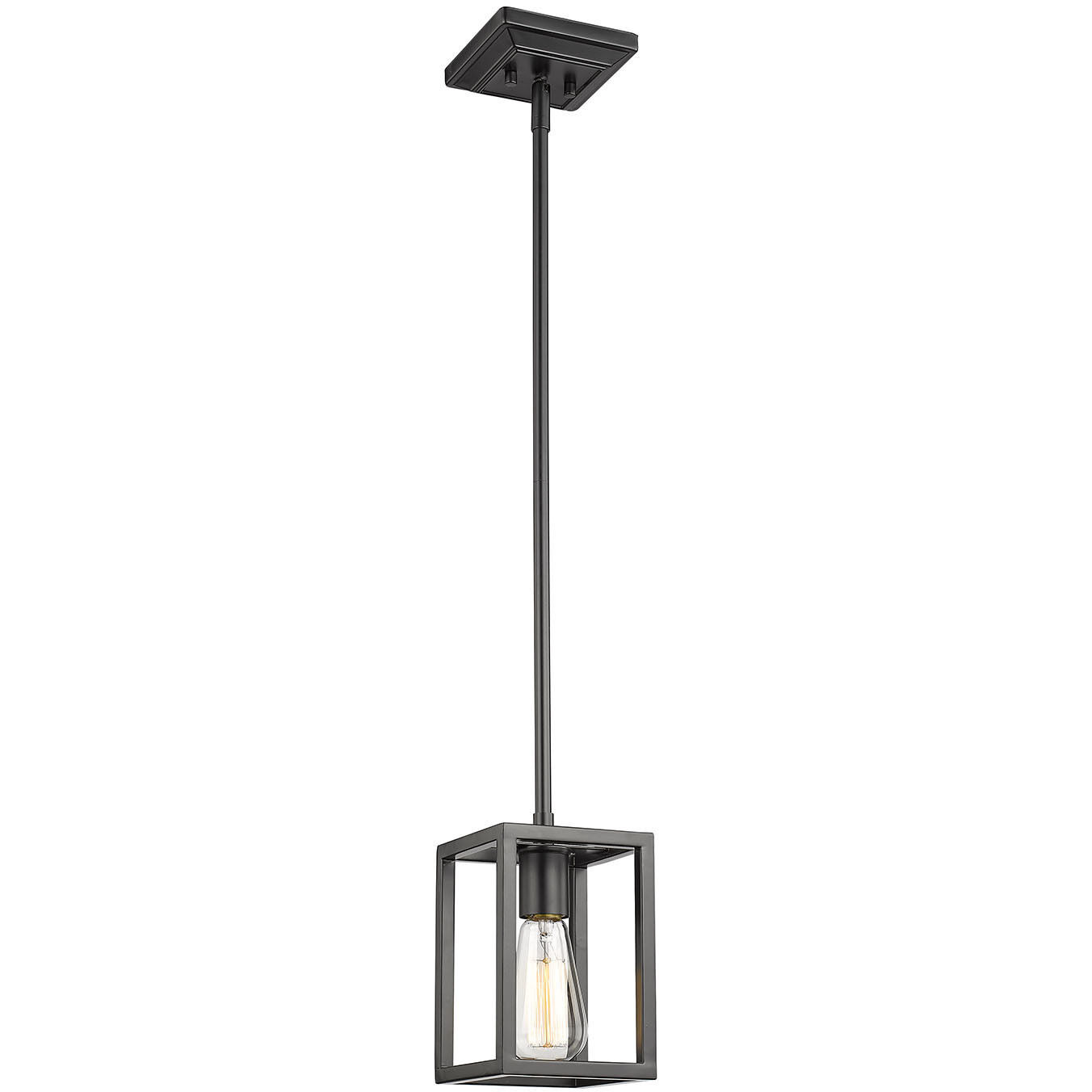 Wesson Pendant Ceiling Light in Matte Black