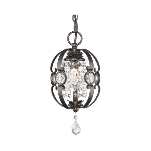 Ella 1 Light 7 inch Brushed Etruscan Bronze Mini Pendant Ceiling Light