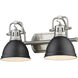 Yep Duncan Vanity Wall Light in Pewter, Matte Black