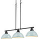 Yep Duncan Island Light Ceiling Light in Matte Black, Seafoam