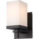 Maddox 1 Light 5 inch Matte Black Bath Fixture Wall Light
