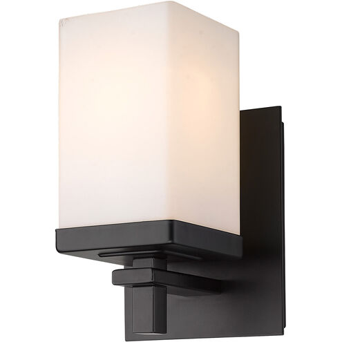 Maddox 1 Light 5 inch Matte Black Bath Fixture Wall Light