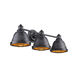 Bartlett 3 Light 24 inch Black Patina Bath Vanity Wall Light