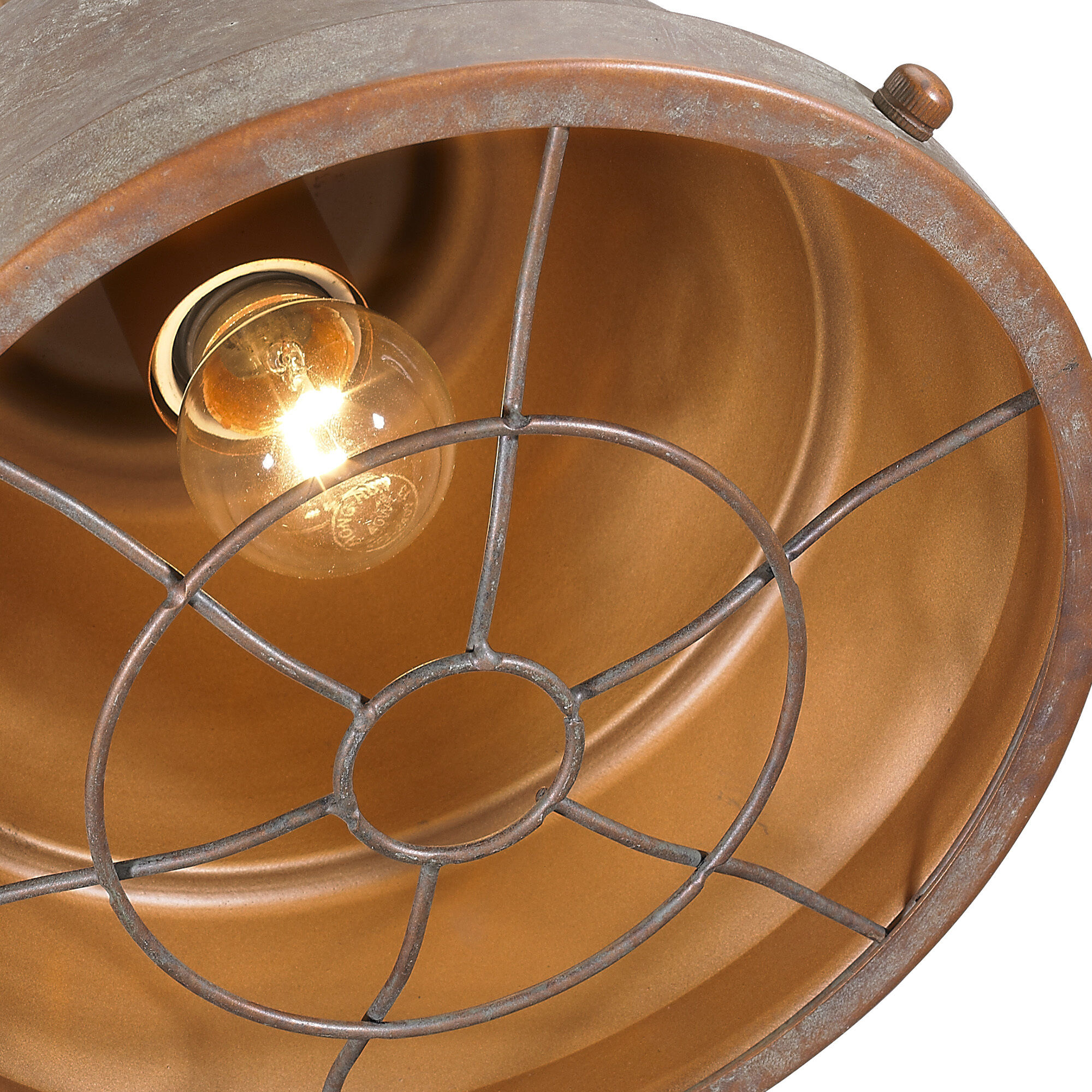 Bartlett Pendant Ceiling Light in Copper Patina, Small