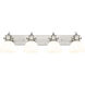 Hines 4 Light 34.5 inch Pewter Bath Vanity Light Wall Light in Opal Glass