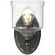 Keating Wall Sconce Wall Light in Antique Black Iron