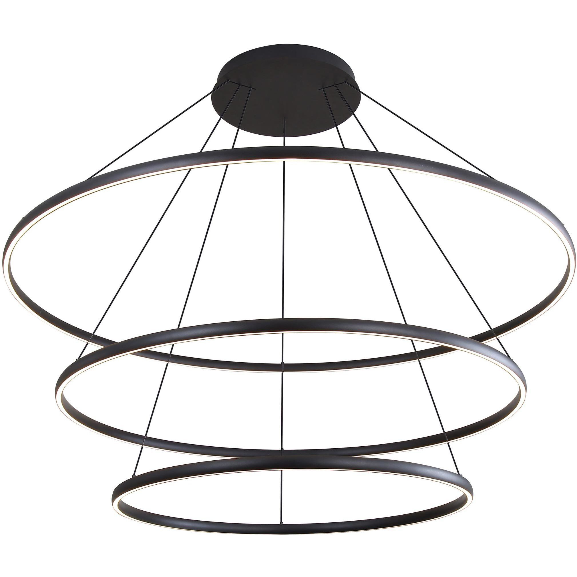 Veritas 70.88 inch 120.00 watt Sand Black Chandelier Ceiling Light, 3 Tier
