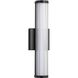 Rodara LED 16.5 inch Matte Black Outdoor Wall Sconce